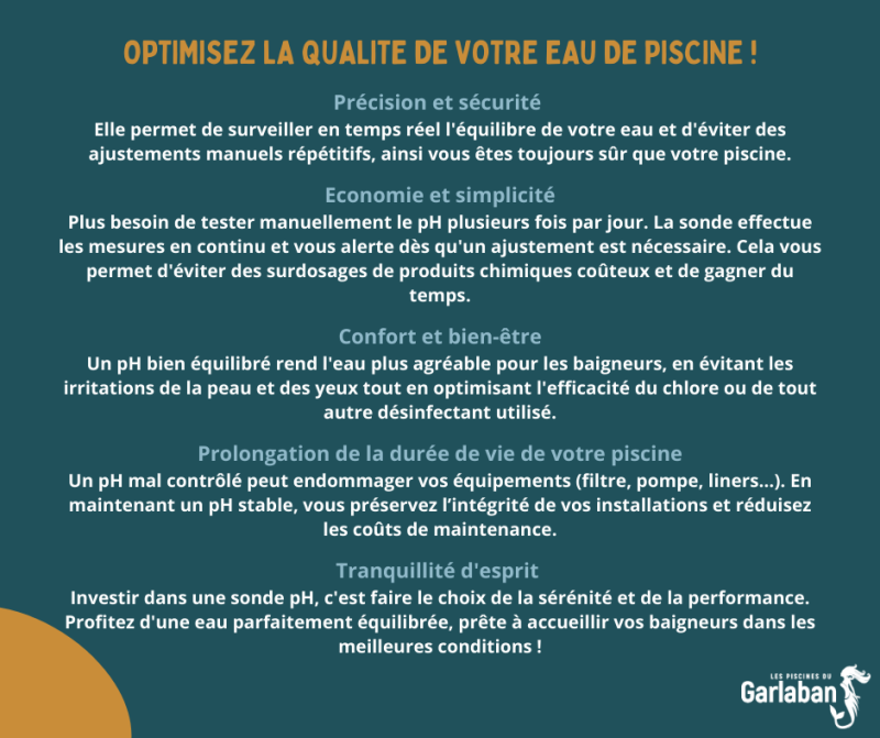 AVANTAGES DE LA SONDE PH