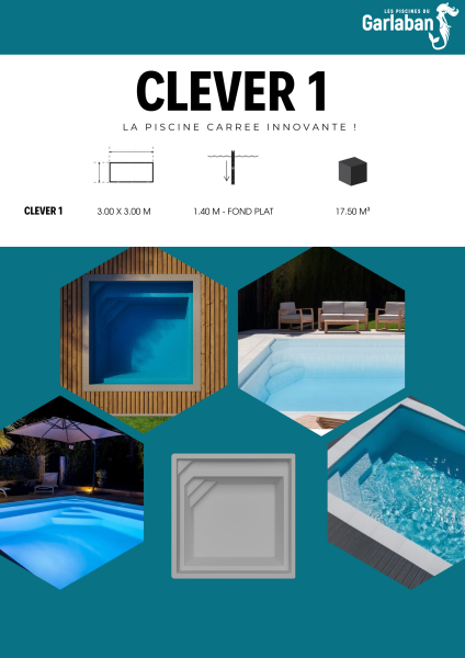 La CLEVER 1 : Piscine coque polyester moins de 10 m2 à Marseille et ses alentours