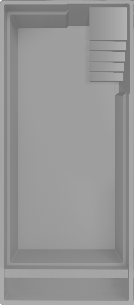 La MAIA LEVITTER : La piscine spacieuse avec sa chaise longue est disponible avec son rideau intégré !